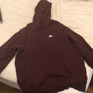 Nike hoodie maroon size XXL mens